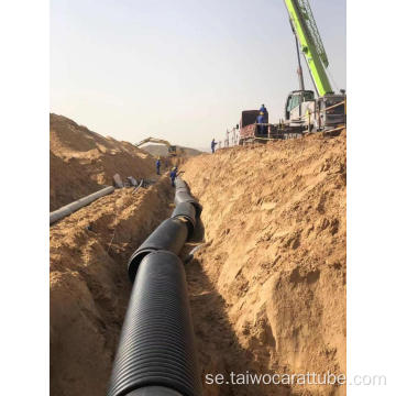 Plast HDPE Korrugerat dräneringsrörrör Krah Pipe